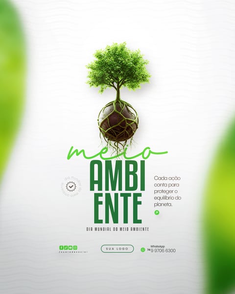 05 DE JUNHO - DIA MUNDIAL DO MEIO AMBIENTE SOCIAL MEDIA PSD EDITÁVEL