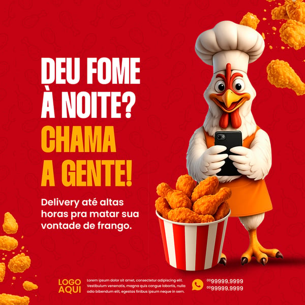 SOCIAL MEDIA FASTFOOD FRANGO RESTAURANTE