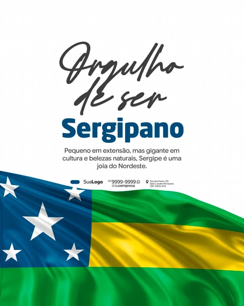 ORGULHO DE SER SERGIPANO SOCIAL MEDIA PSD EDITÁVEL