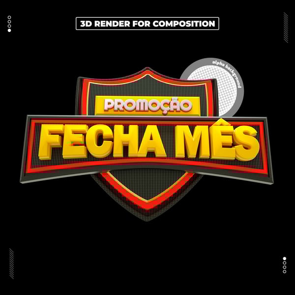 SELO 3D PROMOÇÃO FECHA MÊS PARA COMPOSIÇÃO
