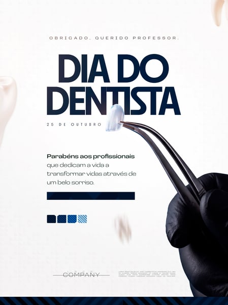 DIA DO DENTISTA ODONTOLOGIA ESTÉTICA SOCIAL MEDIA FLYER PSD EDITÁVEL