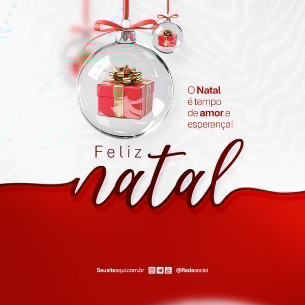 FELIZ NATAL 25 DE DEZEMBRO SOCIAL MEDIA PSD EDITÁVEL