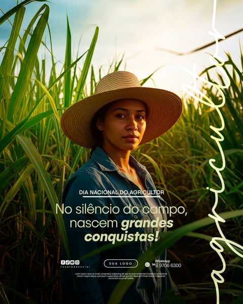 28 DE JULHO - DIA NACIONAL DO AGRICULTOR FLYER SOCIAL MEDIA PSD EDITÁVEL