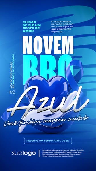 NOVEMBRO AZUL MÊS DE COMBATE AO CÂNCER DE PRÓSTATA SOCIAL MEDIA STORIES PSD EDITÁVEL 16