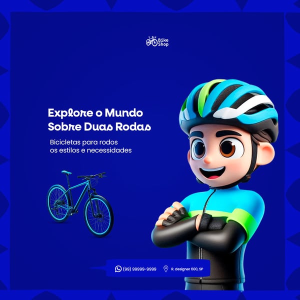 EXPLORE O MUNDO SOBRE DUAS RODAS PSD EDITÁVEL