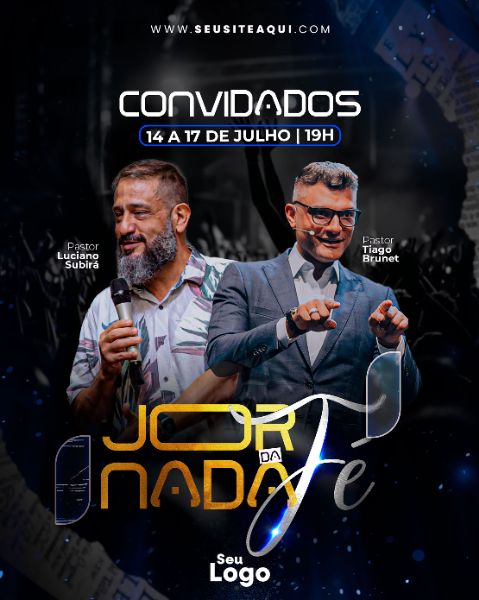 FEED VERTICAL - FLYER JORNADA DA FÉ - IGREJA, CHURCH, GOSPEL | PSD EDITÁVEL