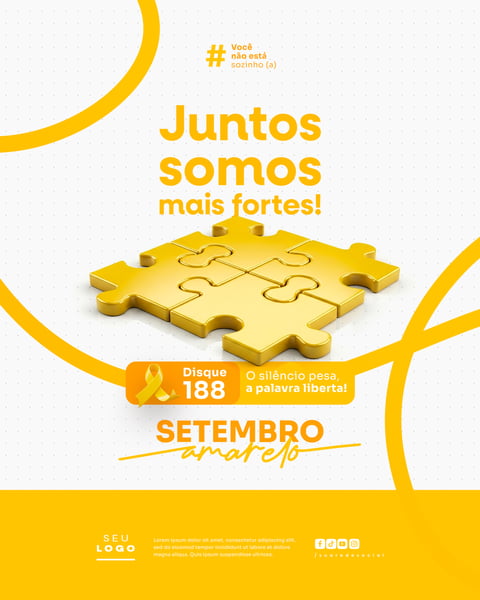 SETEMBRO AMARELO CAMPANHA DE PREVENÇÃO AO SUICÍDIO SOCIAL MEDIA PSD EDITÁVEL 10