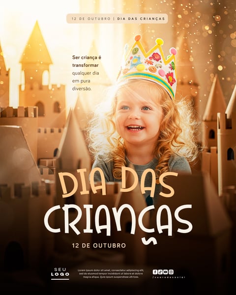 DIA DAS CRIANÇAS 12 DE OUTUBRO SOCIAL MEDIA PSD EDITÁVEL 9