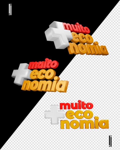 SELO | MUITO MAIS ECONOMIA | ELEMENTO 3D