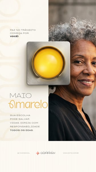 Maio Amarelo CAMPANHA DE CONSCIENTIZAÇÃO TRÂNSITO SOCIAL MEDIA PSD EDITÁVEL 1 story