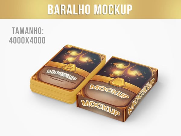 EMBALAGEM DE BARALHO MOCKUP