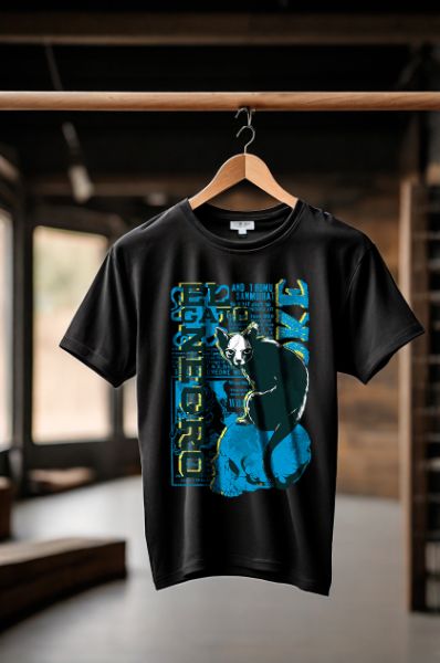 MOCKUP CAMISA PRETA FOTO REALISTA