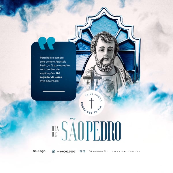 FJD DIA DE SÃO PEDRO 29 DE JUNHO SOCIAL MEDIA POST PSD TEMPLATE 4