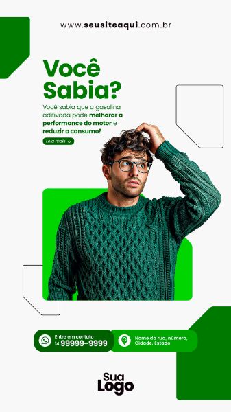 STORY - POSTO DE COMBUSTÍVEL, GASOLINA - SOCIAL MEDIA | PSD EDITÁVEL