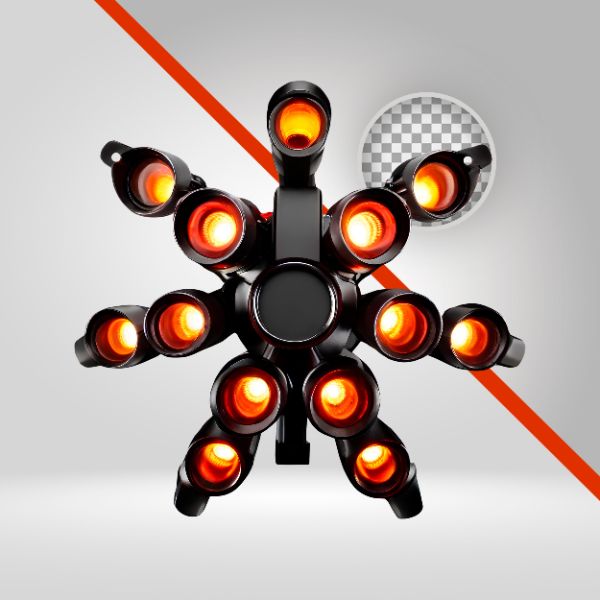 REFLETOR 3D-IA, ELEMENTO PNG, LUZ DE PALCO, LUZES PARA FLYERS DE EVENTO, LÂMPADAS, LANTERNA LED PNG, SPOT, FUNDO FUNK