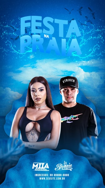 BJW 44 FLYER DE EVENTO - FESTA NA PRAIA STORY