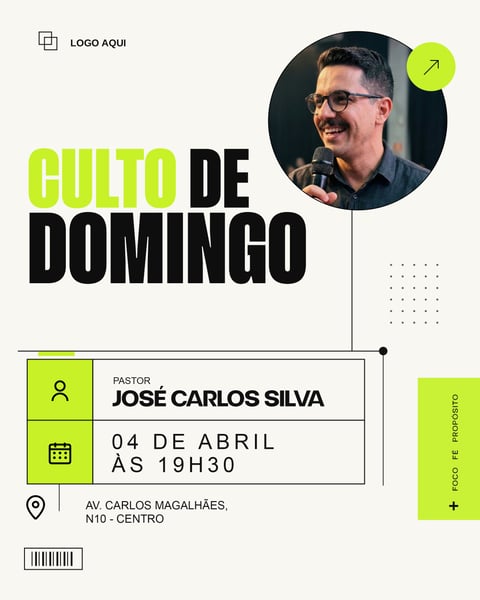 CULTO DE DOMINGO SOCIAL MEDIA PSD EDITÁVEL 8