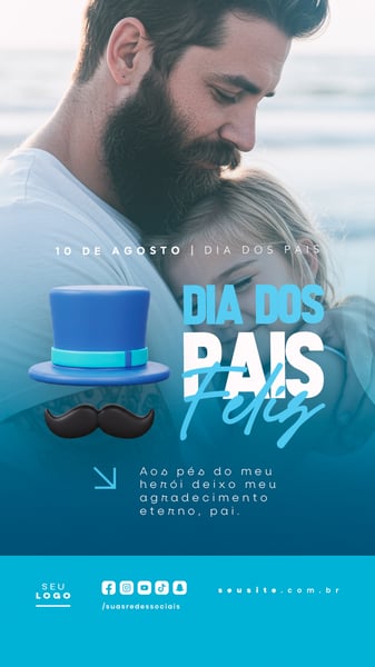 DIA DOS PAIS AGOSTO SOCIAL MEDIA POST EDITÁVEL STORY 20