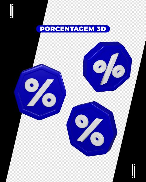 ELEMENTO 3D | PORCENTAGEM | DESCONTO | IMAGEM SEM FUNDO | PSD EDITÁVEL