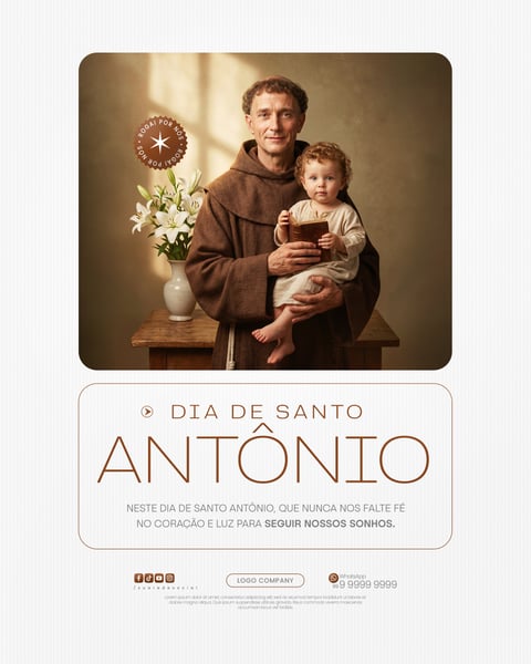 DIA DE SANTO ANTÔNIO ARTE SOCIAL MEDIA PSD EDITÁVEL 2