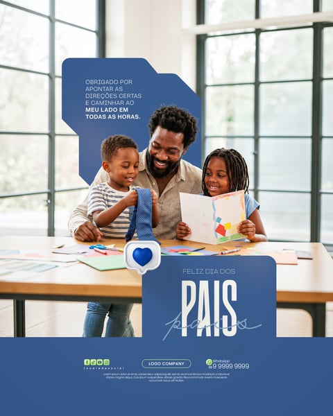 DIA DOS PAIS HOMENAGEM E CAMPANHAS ESPECIAIS SOCIAL MEDIA PSD EDITÁVEL 2