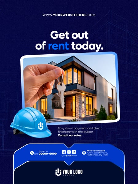 FEED CONSTRUTORA IMOBILIÁRIA SOCIAL MEDIA TEMPLATE PSD EDITÁVEL 5