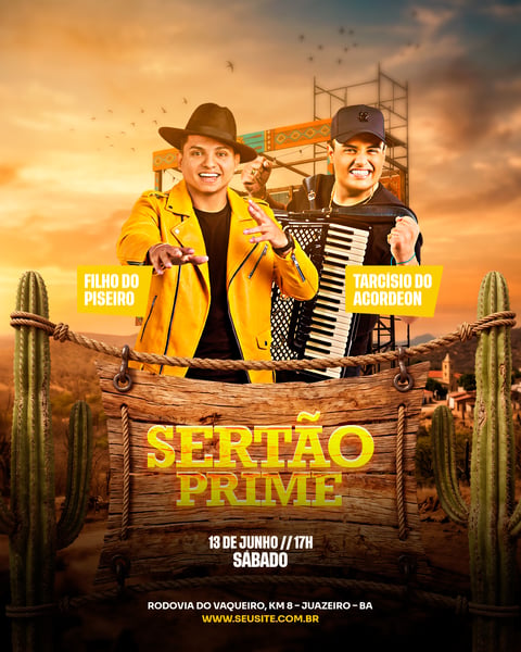 FLYER PARA SHOWS SERTÃO PRIME FEED 217