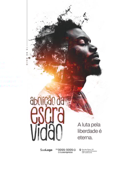 SOCIAL MEDIA DIA DA ABOLIÇÃO DA ESCRAVATURA 13 DE MAIO