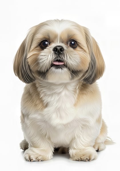 Cachorro retrato fundo branco