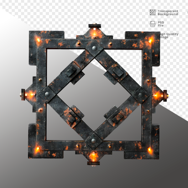 ELEMENTE DE FERRO COM LUZ - ELEMENTO 3D PARA COMPOSIÇÃO - IRON