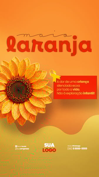 MAIO LARANJA - 18 DE MAIO - DIA NACIONAL DE COMBATE AO ABUSO E À EXPLORAÇÃO SEXUAL INFANTIL