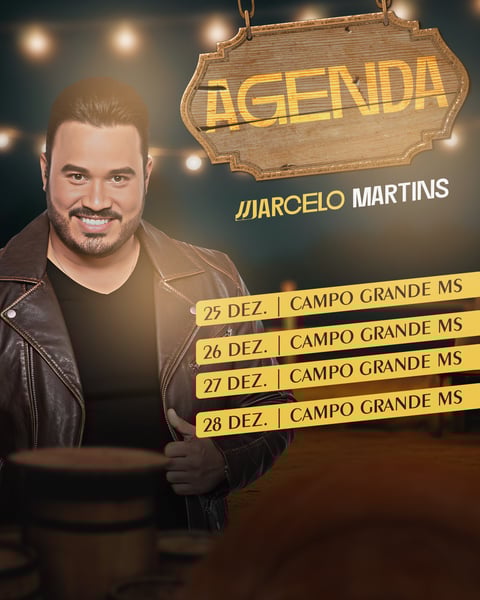 FLYER EVENTO AGENDA MARCELO MARTINS SHOW PSD FEED 12