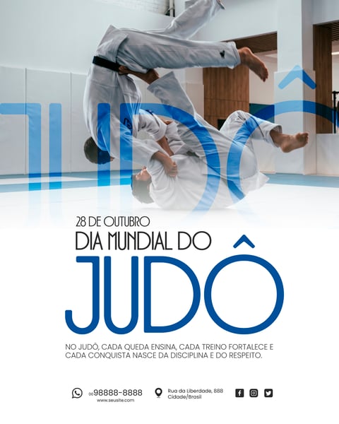 DIA DO JUDÔ 28 DE OUTUBRO SOCIAL MEDIA PSD EDITÁVEL 2