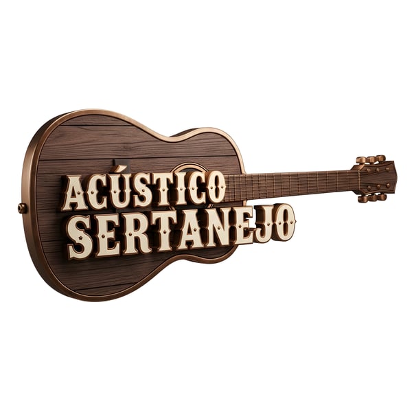 SELO 3D SERTANEJO VIOLÃO DE MADEIRA ACÚSTICO SERTANEJO 08