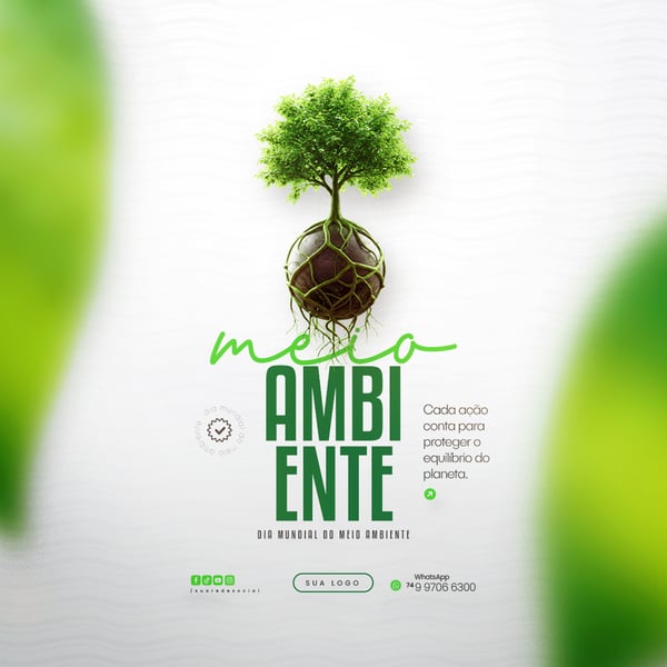 05 DE JUNHO - DIA MUNDIAL DO MEIO AMBIENTE SOCIAL MEDIA PSD EDITÁVEL