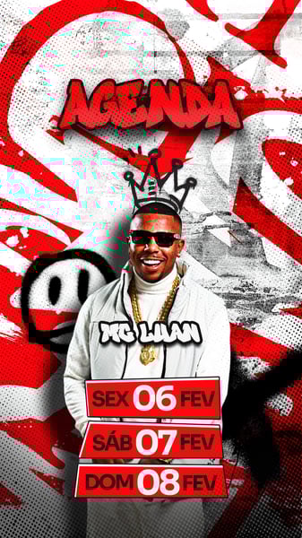 FLYER EVENTO SHOW AGENDA MC LUAN PSD STORY 88