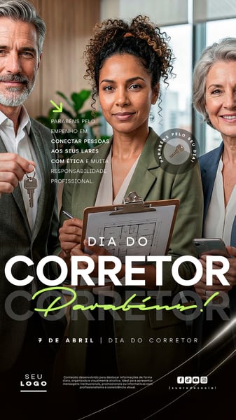 DIA DO CORRETOR 07 DE ABRIL STORY SOCIAL MEDIA PSD EDITÁVEL 2
