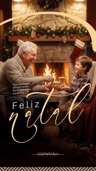 FELIZ NATAL FAMÍLIA LAREIRA SOCIAL MEDIA FLYER PSD EDITÁVEL STORY