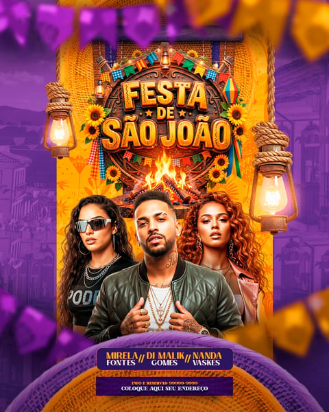 FLYERS PARA EVENTOS FESTA DE SÃO JOÃO FEED