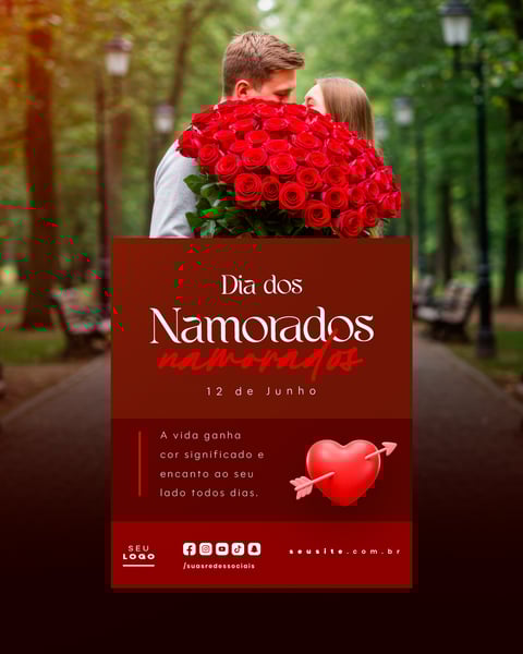 DIA DOS NAMORADOS 12 DE JUNHO SOCIAL MEDIA FEED EDITÁVEL