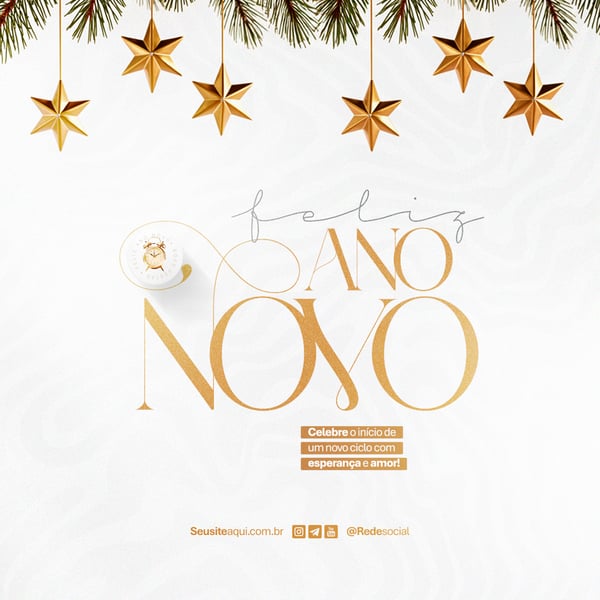 FELIZ ANO NOVO REVEILLON BOAS FESTAS SOCIAL MEDIA PSD EDITÁVEL