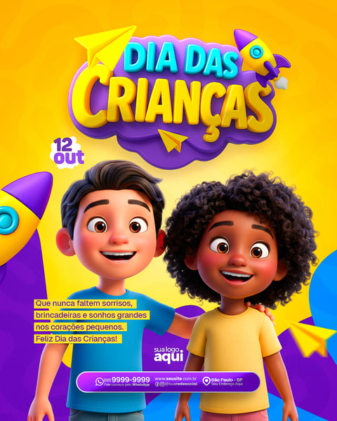 SOCIAL MEDIA DIA DAS CRIANÇAS PSD EDITÁVEL 4