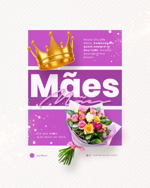 DIA DAS MÃES PARABÉNS PELO SEU DIA MÃE SOCIAL MEDIA FEED