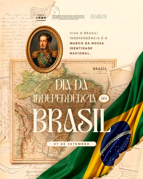 7 DE SETEMBRO INDEPENDÊNCIA DO BRASIL SOCIAL MEDIA PSD EDITÁVEL 1