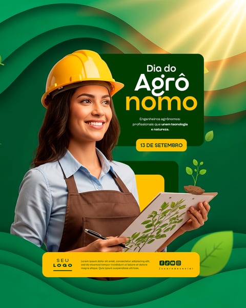 DIA DO AGRÔNOMO 13 DE SETEMBRO SOCIAL MEDIA PSD EDITÁVEL 2