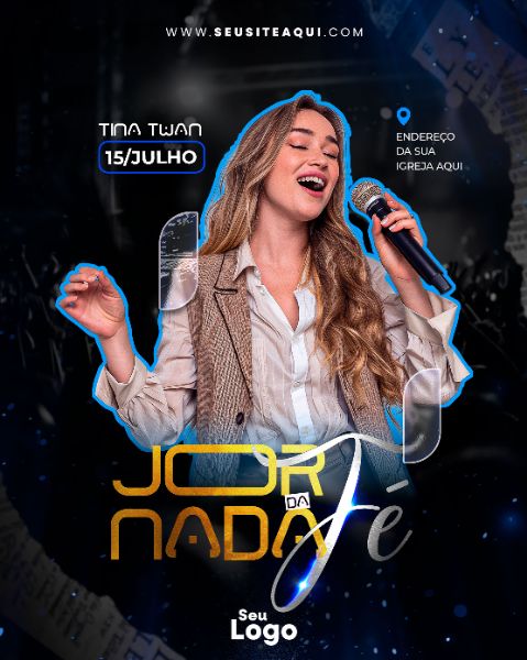 FEED VERTICAL - FLYER JORNADA DA FÉ - IGREJA, CHURCH, GOSPEL | PSD EDITÁVEL