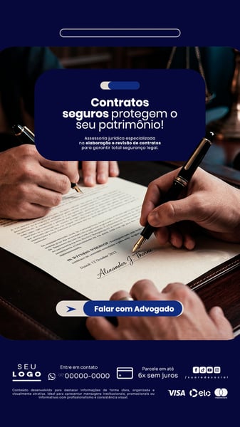ADVOGADO CONTRATO ASSESSORIA JURÍDICA STORY SOCIAL MEDIA PSD EDITÁVEL