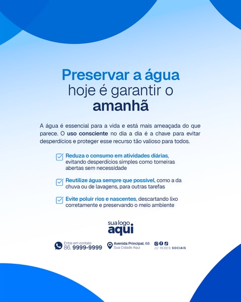 Social Media Meio Ambiente Preservação da Água