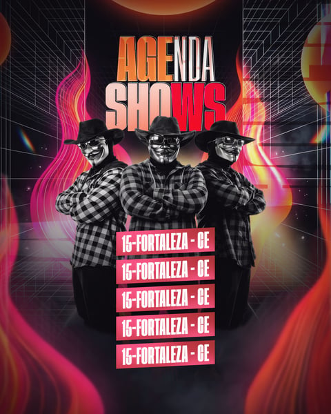 FLYER AGENDA SHOWS FEED PSD EDITÁVEL