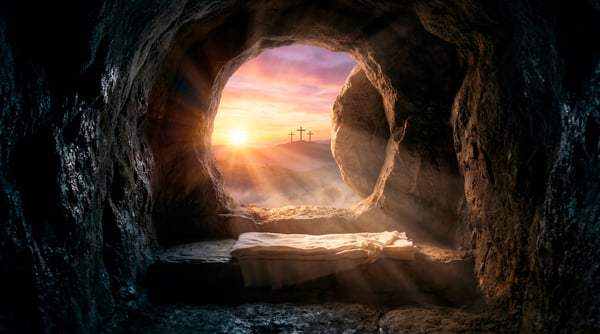 BACKGROUND DE TÚMULO ABERTO COM LUZ REFLETINDO PARA COMPOSIÇÃO